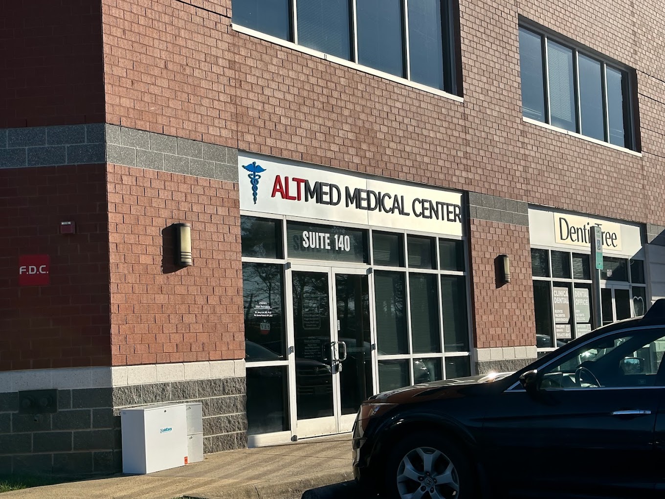 Altmed Medical Center walk-in clinic exterior at 8551 Rixlew Lane in Manassas VA